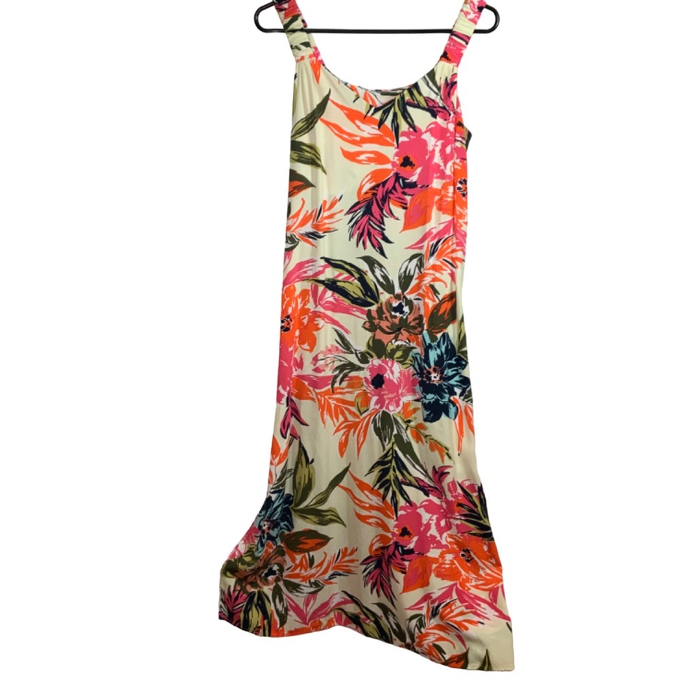 Splashy tropical print summer dress size 4P